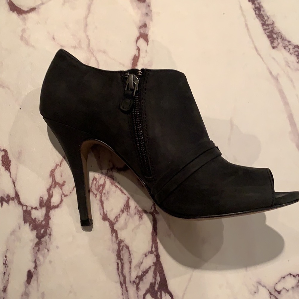 Open Toe Bootie With Functional Side Zipper - image 2